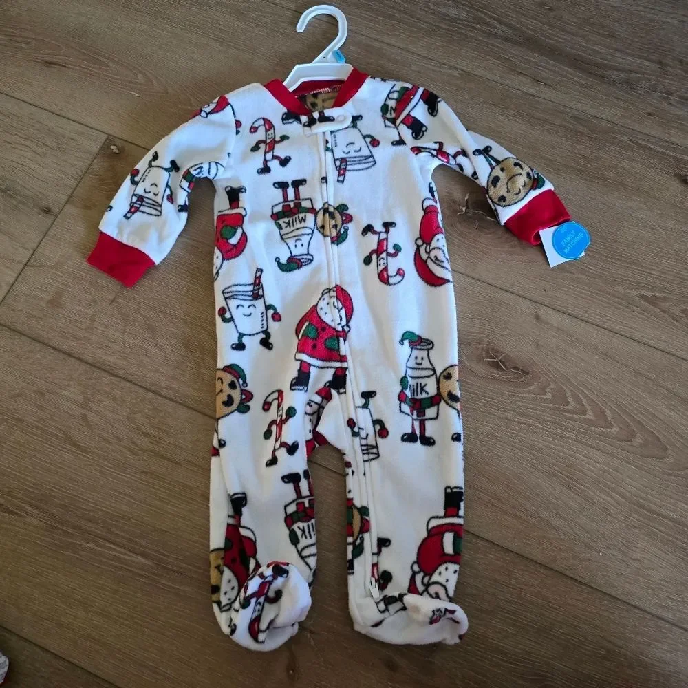 NWT Carter’s Santa, Cookies & Milk Pajama Set